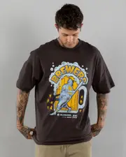 [Forty Seven] Forty Seven Men's Milwaukee Brewers Sigma T-Shirt in Carbonite Size Large L Carbonite