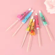 50pcs/pack Drink Fruit Cake Stick Mini Umbrella Paper Cocktail Parasols Umbre^UU