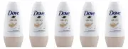 5 X DOVE SILK DRY 50mL ROLL-ON DEODORANT ANTIPERSPIRANT For Women
