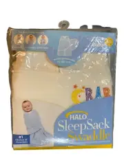 HALO Micro-Fleece Sleepsack Swaddle 3-Way Adjustable Blanket Cream NB 0-3 Months