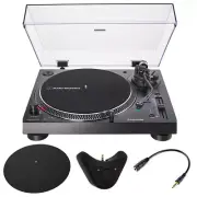 Audio-Technica Direct-Drive Turntable (Analog & USB) (Black) w/ Accessories Bund