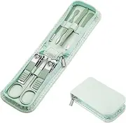 Manicure Set Nail Clippers Pedicure Kit -7 Pieces Stainless Steel Travel Nail Kit, Travel Essentials Purse Essentials Professional Grooming Kits, Manicure Kit with Zipper Portable Travel Pack