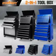 HORUSDY 5-17 Drawers Tool Box Chest Cabinet Trolley Toolbox Garage Storage Boxes