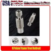 V6 Polished Titanium Throat / Heatbreak for V6 or Volcano Hotend, 1.75mm
