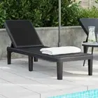 vidaXL 4-Way Height Adjustable Sun Lounger 155.5x57x28 cm Polypropylene BMG