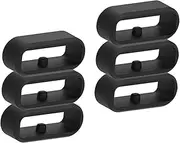 6 Pack Fastener Rings Compatible with Garmin Vivoactive 3 5/Forerunner 645 245 45 55/Venu Sq/Vivomove/Fenix 7S 6S 5S Band Keeper, Silicone Replacement Watch Band Loop/Holder/Retainer
