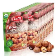 Galil Organic Roasted Chestnuts Pack of 12 Shelled & Ready to Eat - Gluten Free,