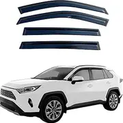 Tape On Window Visor Compatible with 2019-2024 Toyota Rav4, Side Vent Window Deflector Rain Guard Shade, Truck Accessories-4pcs