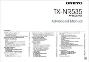Onkyo TX-NR535 AV Receiver Manual Instructions User Guide Reprint