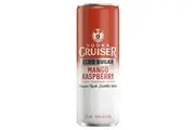 Vodka Cruiser Sugar Free Mango Raspberry, Refreshing Flavoured Pre-Mixed Vodka Drink, 4.6% ABV, 275mL (Case of 24 Cans)