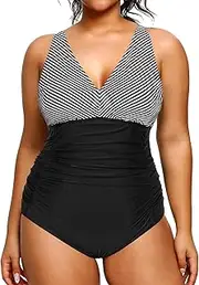 [Aqua Eve] Women Plus Size One Piece Swimsuits