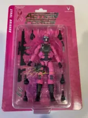 VALAVERSE ACTION FORCE PINK STEEL BRIGADE 6" FIGURE 1:12 SIGNED BY BOBBY VALA!
