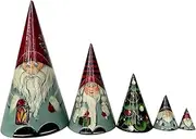 Stacking Dolls Resin Russian Nesting Dolls 10 Piece Set Standing Nesting Dolls Cone Russian Nesting Dolls for Boys Christmas Decorations
