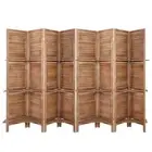 Artiss 8 Panel Room Divider Screen Partition Privacy Timber Shelf Stand Oak