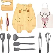 Cobeda 11 Pieces Kids Knife Set for Real Cooking, Kids Cooking Sets Real, Give Your Little Chef This Montessori Kitchen Tools and Experience The Joy of Cooking and Baking
