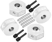 Aluminium 7075 Hex Adapters (12mm) for Losi 1/18 Mini LMT 4X4 Brushed Monster Truck RTR-LOS01026 Upgrade Parts - Silver