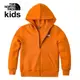 【新年款】The North Face北面兒童橘色大尺寸煙火LOGO印花休閒連帽外套｜89W5PCO