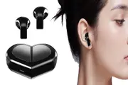 True Wireless Stereo Bluetooth Earbuds Couples For Valentine For Sport Travel Use-Black