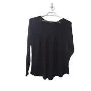 Torrid nwt top womens 2 2X super soft plush lace inset thermal black