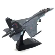 1/100 Scale Russian SU-35 Super Flanker Fighter Diecast Airplane Model Gray