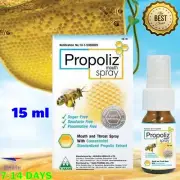 Propoliz Mouth Spray & Throat Spray 15ml Concentrated Brazilian Green Propolis O