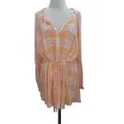Torrid new with tags peach plaid gauze peasant blouse size 4X