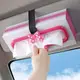 車資樂㊣汽車用品【WN-31】日本 NAPOLEX Disney 米妮蝴蝶結 面紙盒扣帶 置物架 粉紅色