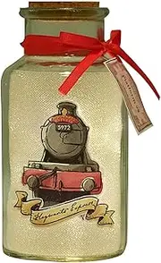 [Widdop and Co] Widdop Hogwarts Express Light Up Jar - Fantasy Themed Glass Food Storage Jar with Light Feature