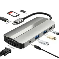 在飛比找樂天市場購物網優惠-type-c轉3.5音頻+PD快充+SD/TF卡+USB3.
