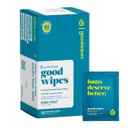 Goodwipes Flushable Wipes – Made with Vitamin E & Aloe – Soft Individually Wr...