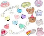 [HTTDSLF] Pack of 20 Shoe Charms, Cartoon Shoe Decoration, Shoe Pins, Croc Pins, Shoe Charm, Clog Decor for Girls, Women, Children, Eine Größe, Polyvinyl Chloride, No Gemstone