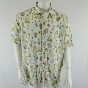 Tommy Bahama The Veracruz Cay Button Up Shirt Mens XL Beer Mixed Drink Print