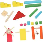 CIYODO Early Education Toy 26pcs Children's Domino Blocks Wooden Building Blocks Toy Set