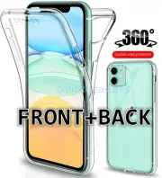 360 Clear Case For iPhone 16 15 14 13 12 11 Pro XS Max XR X Full Cover Silicone