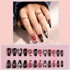 Long Ballet Shaped Press on Nails Reusable Long Fake Nails Women