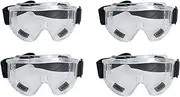 Premium Safety Goggles Glasses Eye Protection Sealed Design Flexible Frame 4pk