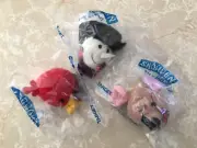 Target Frito Lay 1997 Snowden and Friends Plush Finger Puppet Snowman Set