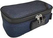 Frediuo Smell Proof Bag Containers Pouch with Combination Lock for Outdoor Festival Gift, Dark Blue