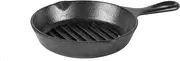 Lodge L3GP 6.5 Inch Cast Iron Grill Pan, Black