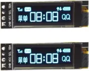 2Psc 0.91 Inch I2C 128X32 SSD1306 OLED Display Module DC 3.3V-5V (Blue)