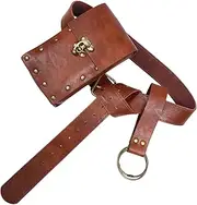 [ROMISBABA] 1 Set Sword Belt Renaissance Waist Belt Medieval Costume Accessories Renaissance Accessories Medieval Viking Belt Medieval Tool Belt Vintage Sword Bag Elastic Band Brown