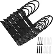 Cabilock Stylish Wall-Mounted Wine Rack Cabinet 6pcs Iron Wine Bottle Holder Space-Saving Simple Wine Storage Rack