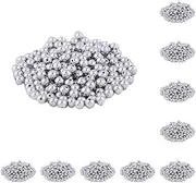 [BEALIFE] 10 Set of Spacer Beads 4mm Reliable Electroplated Surface DIY Accessories Jewelry Craft Making for Bracelet Necklace white K4mm, white K4mm 10Set