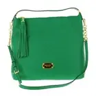 MICHAEL KORS BEDFORD GOOSEBURRY GREEN LEATHER TASSEL,HOBO,CROSSBODY,SHOULDER BAG