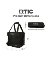 RTIC 28 Can Everyday Soft Cooler, 27 qt Collapsible with Bottle Opener, Black