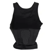 Men's Rib Protector Padded Vest Compression Shirt Training Vest with 3-Pad2500