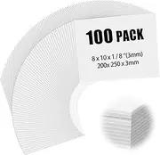 Frienda 100 Pack Foam Boards Core Backing Board 1/8 Inch Thickness Foam Core Backing Board Poster Boards for Projects Presentation Board for Crafts Office Art Projects(White,8x10x0.125 Inches)