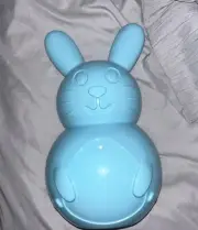 Blue Bunny Shape Plastic Jumbo Fillable Container 10 in