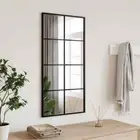 Wall Mirror Black 40x80 cm Rectangle Iron vidaXL