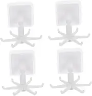 Cookware Holder 6-Claw Rotatable Utensil Rack Abs Material Strong Easy Install Multi-Purpose Kitchen Storage